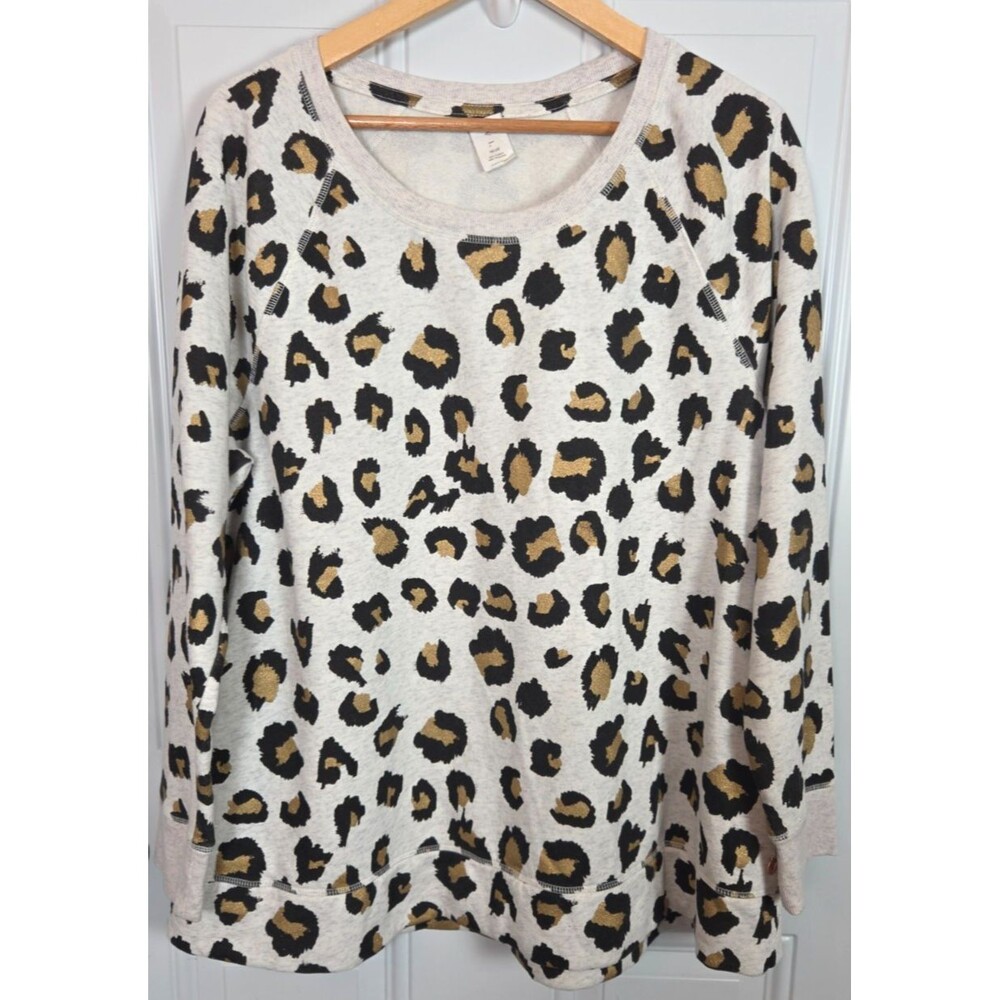 Lane Bryant LIVI Metallic Animal Print Sweatshirt Size 18/20